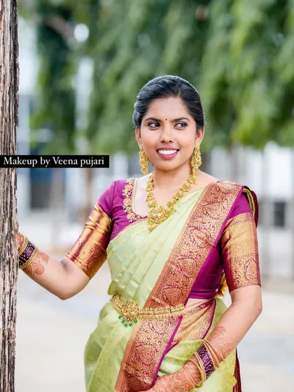 Capturing the joyful spirit of a bride-to-be. Her happiness shines through in this beautiful outdoor shot.