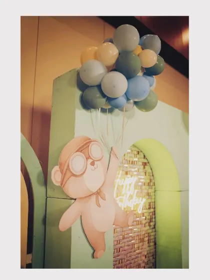 A duplicate image of the charming pilot monkey prop.