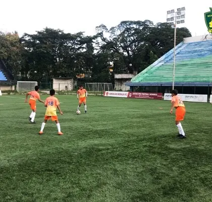 Action from our U-13 team's dominant 9-1 victory in the KSFA Youth Premier League match against Dynamic Sporting FA, played at the iconic KSFA Stadium in Bengaluru.