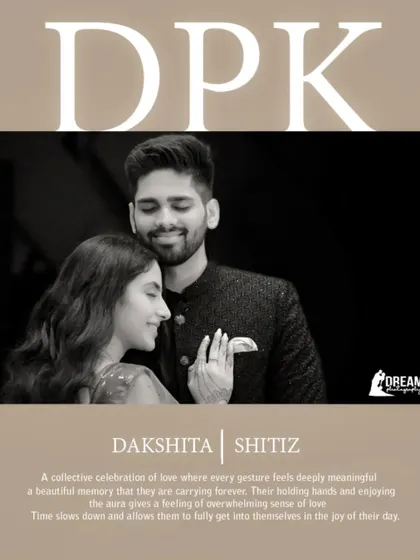 A tender moment between Dakshita and Shitiz, their engagement story beautifully summarized in text.