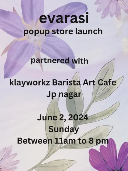 The launch announcement for Evarasi's first pop-up jewelry store at the café. I'm always excited to partner with new brands for their debut.