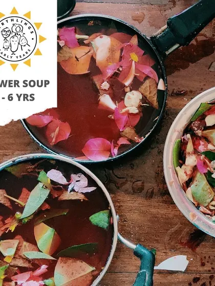What's on the menu today? Fragrant flower soup! This water play activity encourages pretend play as our little chefs mix petals, leaves, and herbs to create their own culinary masterpieces.