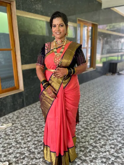 My beautiful sister-in-law on her special day. I gave her a radiant makeup look with a modern pixie-cut hairstyle that perfectly suits her personality.