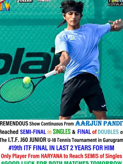 A great run to the semi-final in singles and final in doubles at the ITF J60 Junior U-18 tournament.