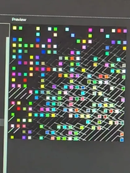 Another fantastic creation from our p5.js generative art session. Students learned about the 10PRINT algorithm and then remixed it to create their own unique visual patterns.