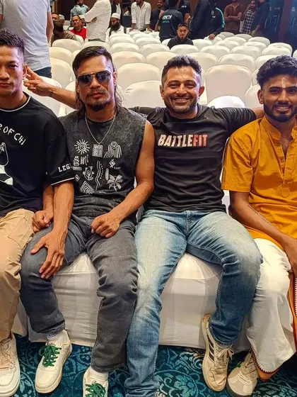 India's finest. My Project Battlefit athletes Rahul Thapa, Chungreng Koren, and Mandeep Prajapati ready for war at MFN 15.