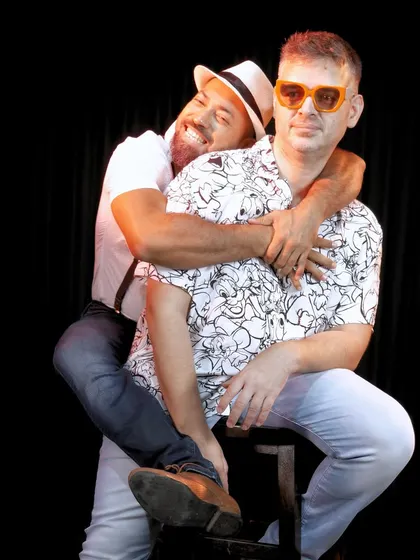 More photoshoot chaos. Proof that we take our goofing around way more seriously than we take modeling. Strong bromance energy here.