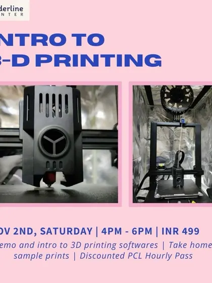 We're taking our "Intro to 3D Printing" workshop to the Underline Center! Learn the entire workflow from designing a file to successfully printing your creation.