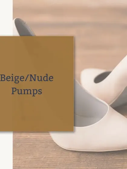 Beige or nude pumps are a versatile wardrobe staple. They elongate the leg and work with almost any outfit, making them a perfect choice for the office and beyond.