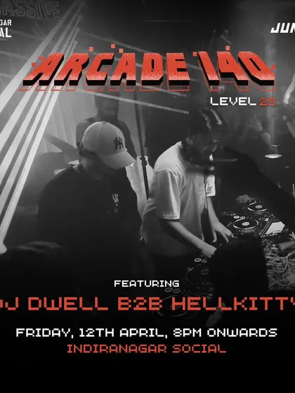 The flyer for my back to back set with Hellkitty at Arcade 140. We closed out the main room with a high energy riot of dub, grime, and dnb.
