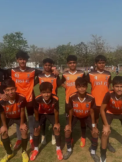 Our U13 Fast FC Red team after a convincing win in their league match.