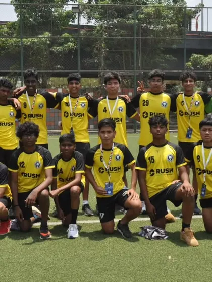 Our full U15 squad at the Bighit Sportz nationals in Mumbai. Reaching the semi-finals was a huge achievement and a valuable experience for the entire team.