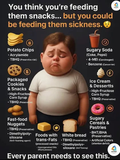 What are we feeding our children? Many snacks marketed to kids are loaded with harmful chemicals, sugar, and preservatives that can lead to sickness. Every parent needs to be aware of this.