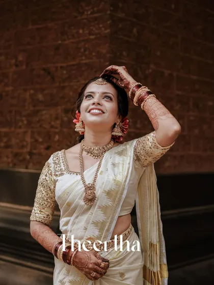 A beautiful portrait of the bride, personalized with her name.