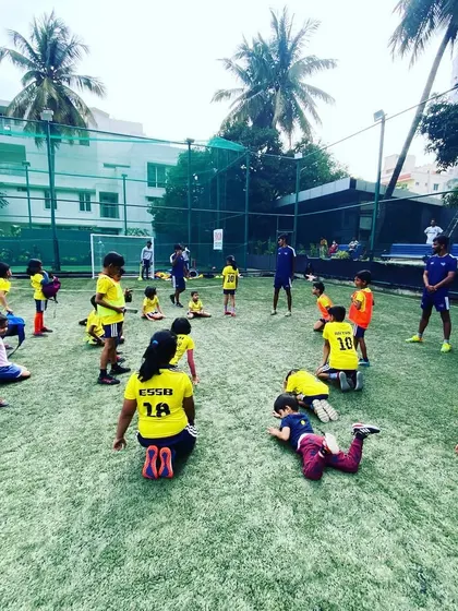 A snapshot of a busy training session. There's always a lot of action and learning happening on our field.