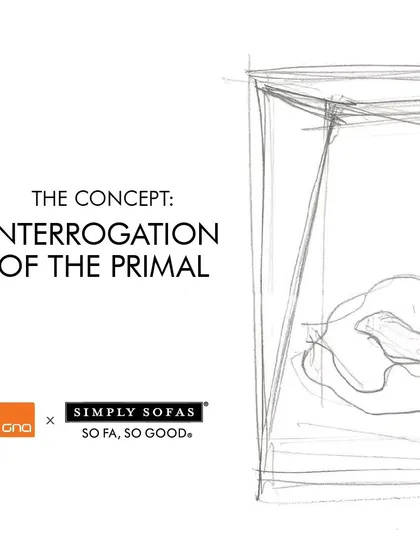 The initial concept sketch for the installation.