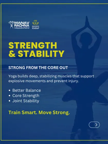 Strong from the core out. Yoga builds deep, stabilizing muscles that support explosive movements and are crucial for injury prevention in any sport.