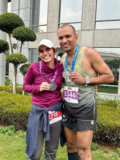 More smiles and medals with the running community.