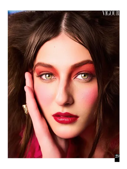 A beauty close-up from our Vigour Magazine feature. The lighting is designed to make the eyes and makeup pop with vibrant color.