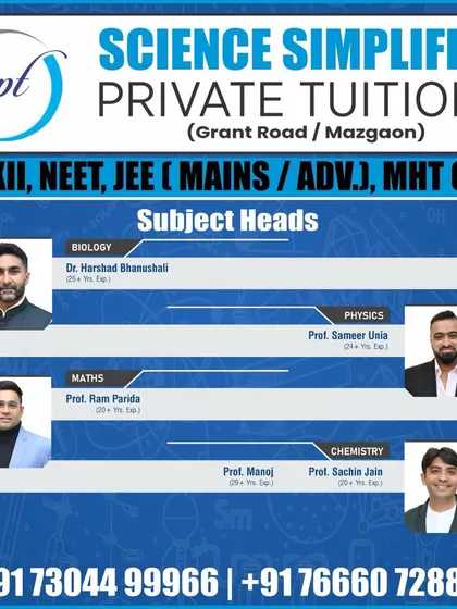 Results like these are possible because of a strong, experienced team. I work with subject heads who each have over 20 years of experience in Physics, Chemistry, and Biology, ensuring every student builds a solid conceptual foundation for their medical entrance exams.