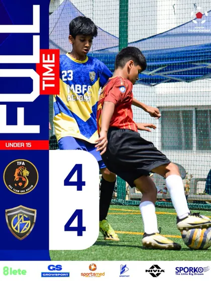 An exciting 4-4 draw for our U15 team in the Youth Championship.