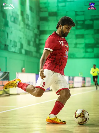 A powerful shot from one of our players.