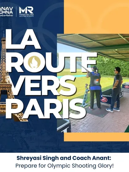 La Route Vers Paris. Our shooter Shreyasi Singh and Coach Anant are seen here preparing for Olympic glory with an intensive training camp in Italy.
