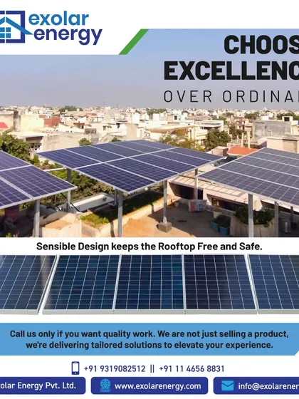 We choose excellence over ordinary. Our sensible design approach ensures your rooftop remains free and safe while maximizing energy production.