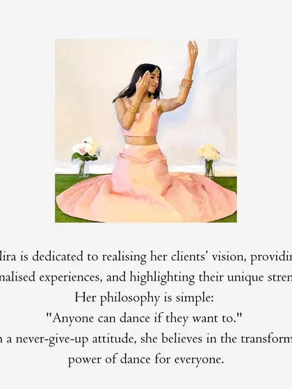 My philosophy is simple: "Anyone can dance if they want to." This belief is at the heart of my teaching style, where I focus on providing personalized experiences that build confidence and highlight each person's unique strengths.