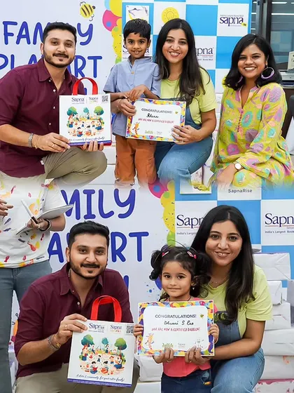 More happy families showing off their certificates and goody bags. We make sure every child leaves with a sense of accomplishment and a fun reminder of their creative day with us.