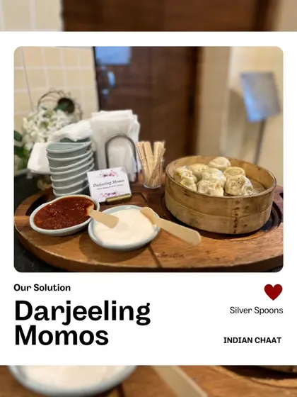 We bring the authentic taste of the Himalayas to your event with our Darjeeling Momos. These steamed dumplings are served in a traditional bamboo steamer with spicy dipping sauces.