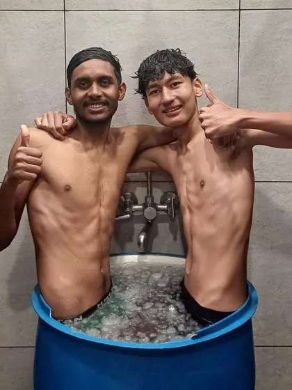 Thumbs up from the ice bath. Our players embrace the professional training methods that help them stay at the top of their game.