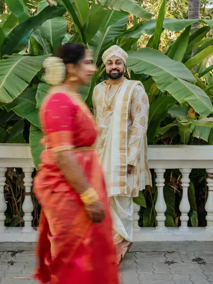 A lakeside Haldi with stunning decor and a super fun crowd. We capture both the beautiful setup and the candid, joyful moments of the celebration.