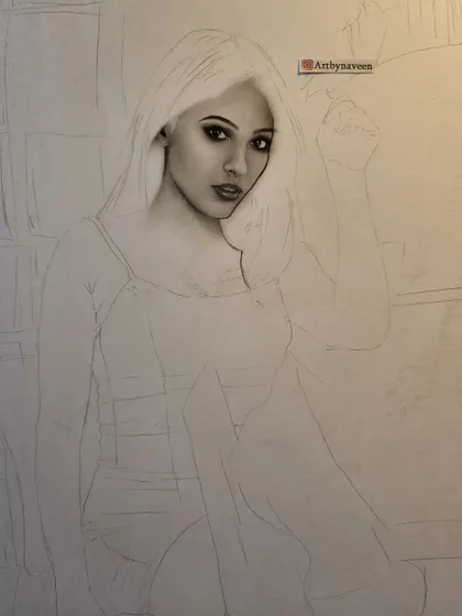 A progress shot with the face detailed.