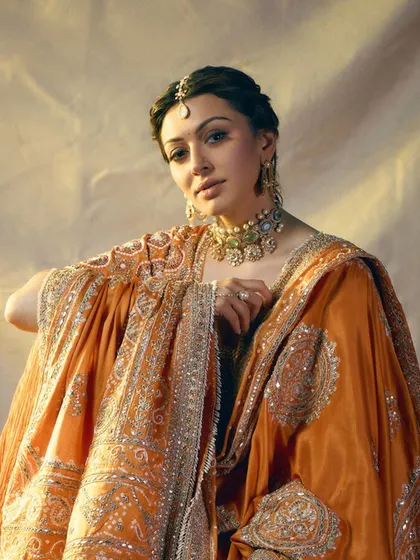 Hansika Motwani looking every bit the royal muse in this stunning portrait.
