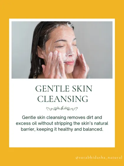 Your skin deserves kindness. Gentle cleansing removes dirt and excess oil without stripping your skin's natural barrier, keeping it healthy and balanced.