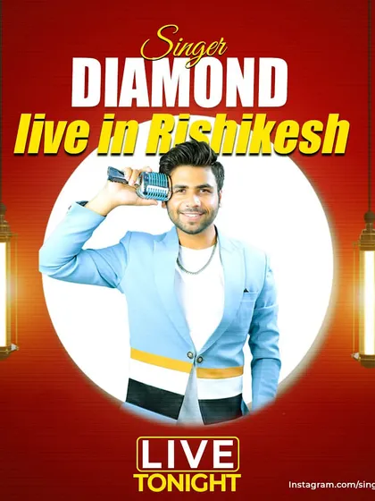 "Live n loud tonight in Rishikesh." A poster from one of my shows in the beautiful city of Rishikesh.