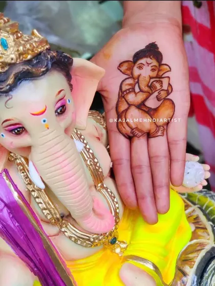 So much love for this little Bappa. A cute baby Ganesha portrait, perfect for celebrating the festival or bringing good luck to any new venture.