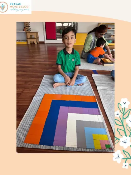 The colorful tiles of the Decanomial Square make abstract concepts like squaring and multiplication tangible and engaging for young learners.