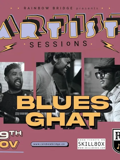 Announcing an artist session with BluesGhat, a band known for their amazing fusion of blues and Carnatic influences. We love hosting performances that blend the best of different worlds.