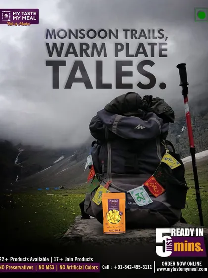 For those who love trekking, especially during the monsoon, a warm plate of food is a tale worth telling. My meals are the perfect fuel for your monsoon trails.