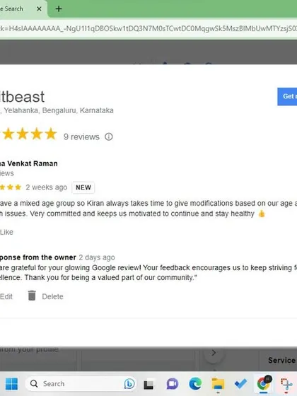 "Kiran always takes time to give modifications based on our age and health issues." This review from a client in a mixed-age group shows my commitment to safety and personalization.