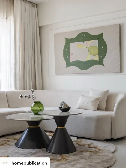 This living room is part of a full home design project I call 'A Soothing Antidote'. The focus was on creating a calm, minimalist space where my custom canvas art becomes a gentle focal point, blending seamlessly with the serene, neutral palette.