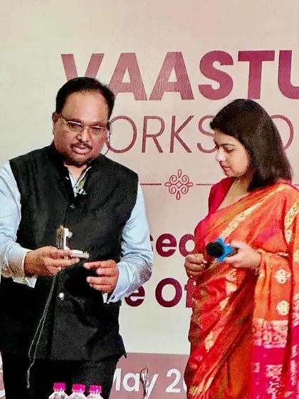 A closer look at the practical session during the Vastu workshop, where we learned about using dowsing rods and other instruments to detect energy imbalances in a space.