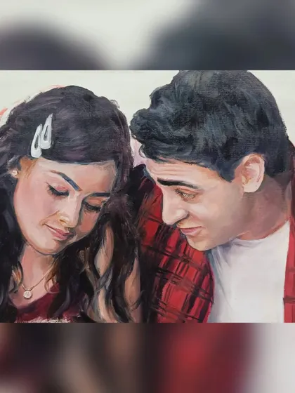 A sweet moment from the movie 'Mismatched', featuring Rohit Saraf and Prajakta Koli.