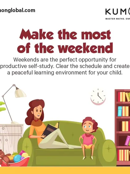 Weekends are a perfect opportunity for productive self-study. I advise parents to create a peaceful, distraction-free environment to help their child focus.