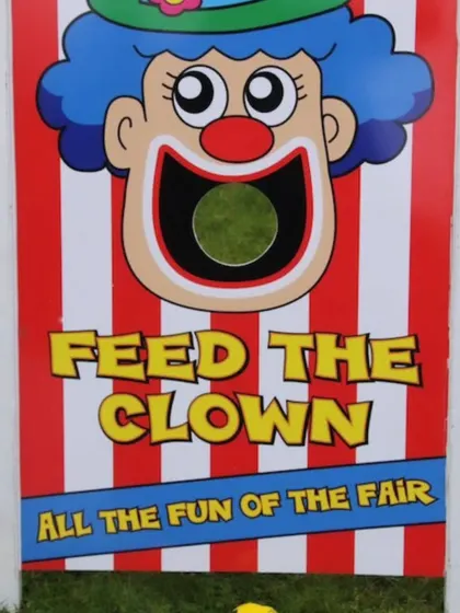 My 'Feed the Clown' game stall is a classic carnival attraction that I can set up in your backyard or party hall. It’s a simple game of skill that provides a fun challenge for both kids and adults, bringing a fairground atmosphere to your event.