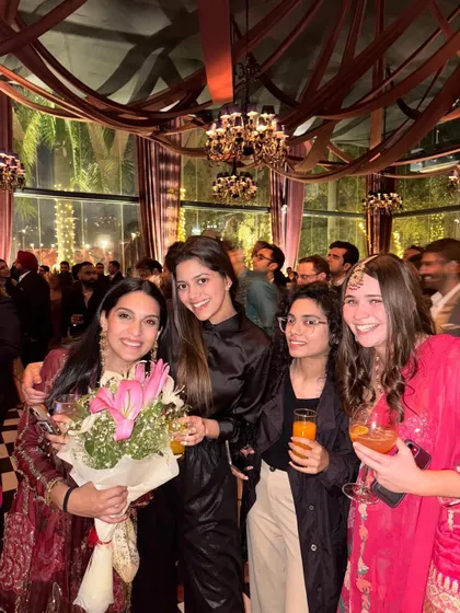 Surrounded by happy clients and friends at a wedding. It's a joy to see everyone celebrating and to be a part of their special day.