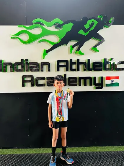 A future star loaded with medals. This young athlete from Greenwood High School swept the competition, winning medals in five different events.