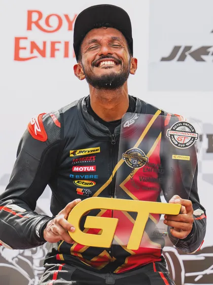 A moment of pure joy and relief after a successful race. This win at the JK Tyre Motorsport festival was a reminder of why I started racing in the first place: for the love of competition.